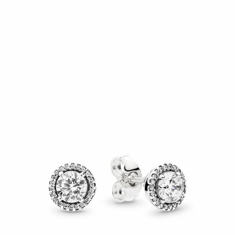 Pandora Round Sparkle Stud Earrings Sale NZ, Sterling Silver (726409-KBP)